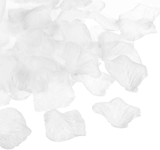 Artificial Rose Petals, 1200 Pieces Silk Fake Flowers for Romantic Party, Wedding, Event, White