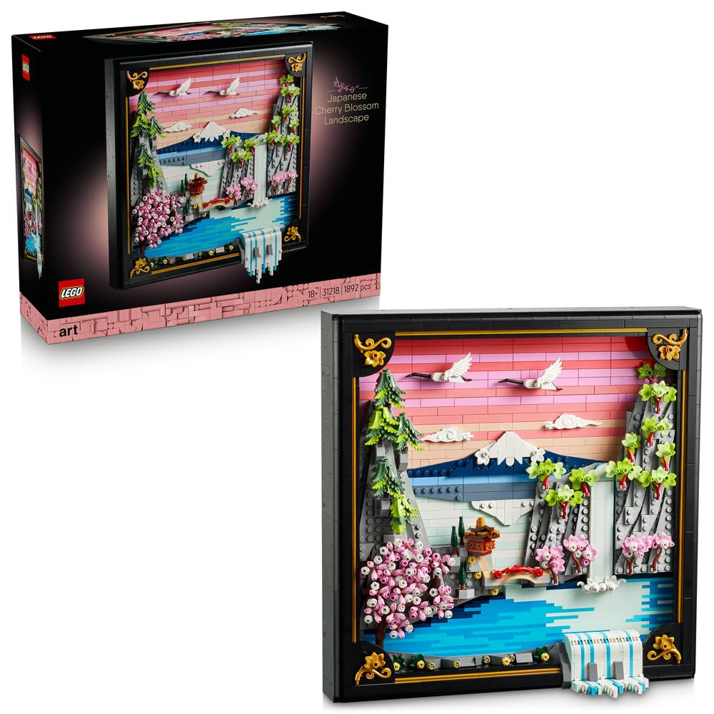 Lego Art Japanese Landscape with Cherry Blossoms 31218 Toy for Men and