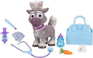 Disney Frozen Sven Care Kit | Officially Licensed by Jakks Pacific, Includes Travel Bag, 20+ Reactions, Doctors Set for kids Ages 3+, Batteries Included