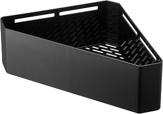 Yamazaki 4265 Magnetic Bathroom Corner Toy Rack, Black, Approx. W 13 x D 7.3 x H 3.9 inches (33 x 18.5 x 10 cm), Tower Type