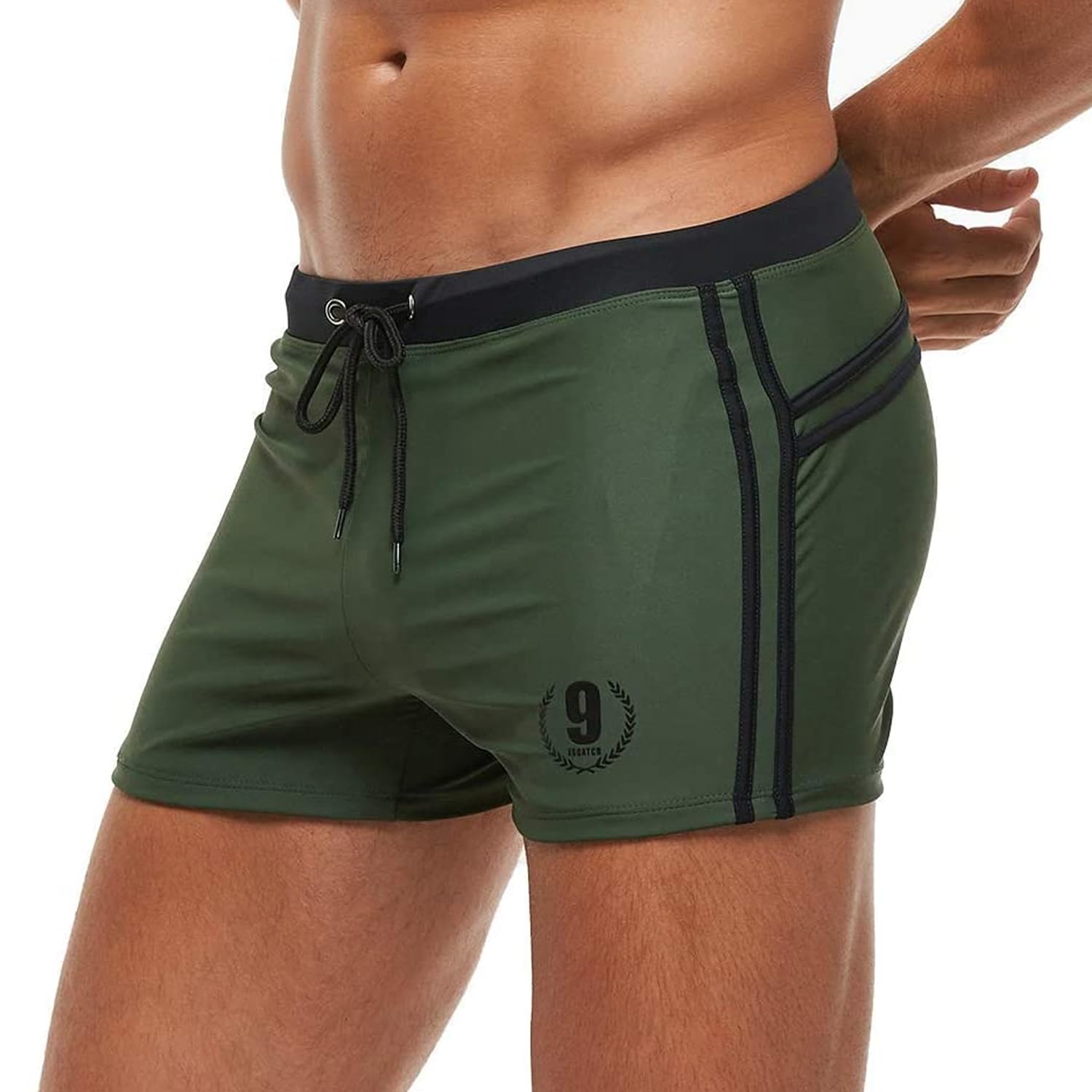 Arcweg Men's Swim Trunks Short Swim Trunks Quick Dry Elastic Removable Pads Wate