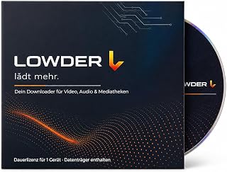 LOWDER PRO – Video & Audio Downloader | Compatible with YouTube & Online TV Services | MP3, MP4 & Playlist Downloads | Media Library for 1 PC/Mac | Perpetual License | DVD Edition