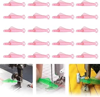 Sewing Machine Needle Threader Fish Mouth Type, Sewing Machine Needle, DIY Needle Threaders, Automatic Threading Aid Needle Threader Tool, Quick Sewing Machine Loop Needle Threaders (Pink 20 PC)