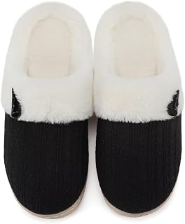 NineCiFun Damen Hausschuhe Winter, Plüsch Memory Foam Pantoffeln