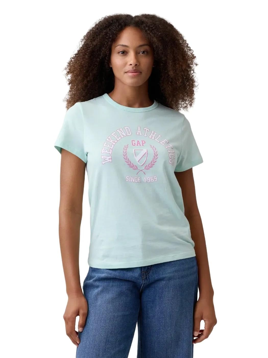 Gap V-SS Fav Crew SLD Women's T-Shirt (Pack of 1)