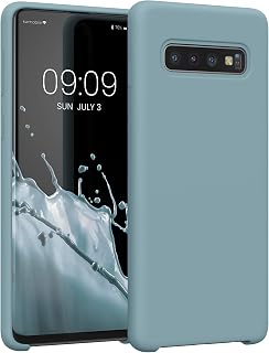kwmobile Case Compatible with Samsung Galaxy S10 Case – TPU and Silicone Case – Suitable for Wireless Charging – Antique Stone