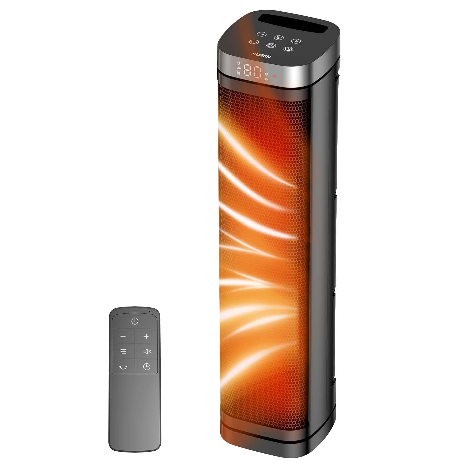 AUBKN X-Large 1500W Electric Space Heaters for Indoor Use, 24 inches | Thermosta