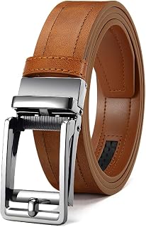 Mens Leather Belt with Ratchet 1.5" Comfort Click Perfect Companion for Men Shoes