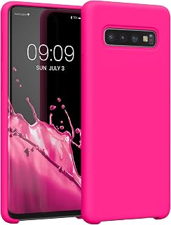 kwmobile Case Compatible with Samsung Galaxy S10 Case – TPU and Silicone Anti-Shock Case – Suitable for Wireless Charging – Neon Pink