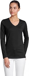 Lands' End Women's Supima Long Sleeve V-Neck Tee