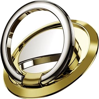 Universal Cell Phone Ring Stand,360°Rotation Finger Grip Holder Kickstand,Compatible All Android, Smartphone,Tablet and Case-Gold