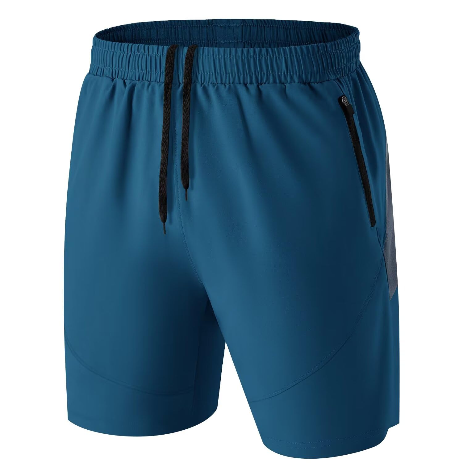 HMIYA Mens Running Shorts Sport Gym Breathable Zip Pockets