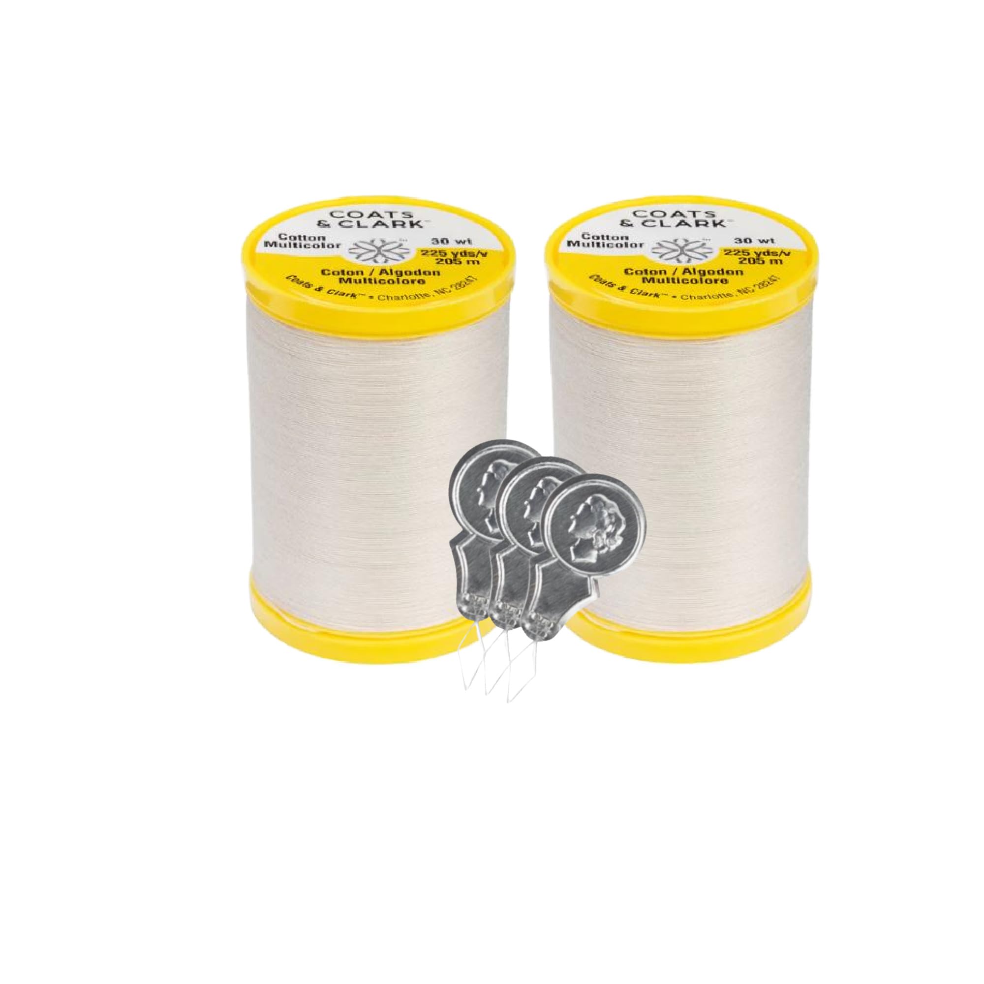 Coats & Clark Cotton All Purpose Sewing Thread 100% Mercerized Cotton 225 Yards 