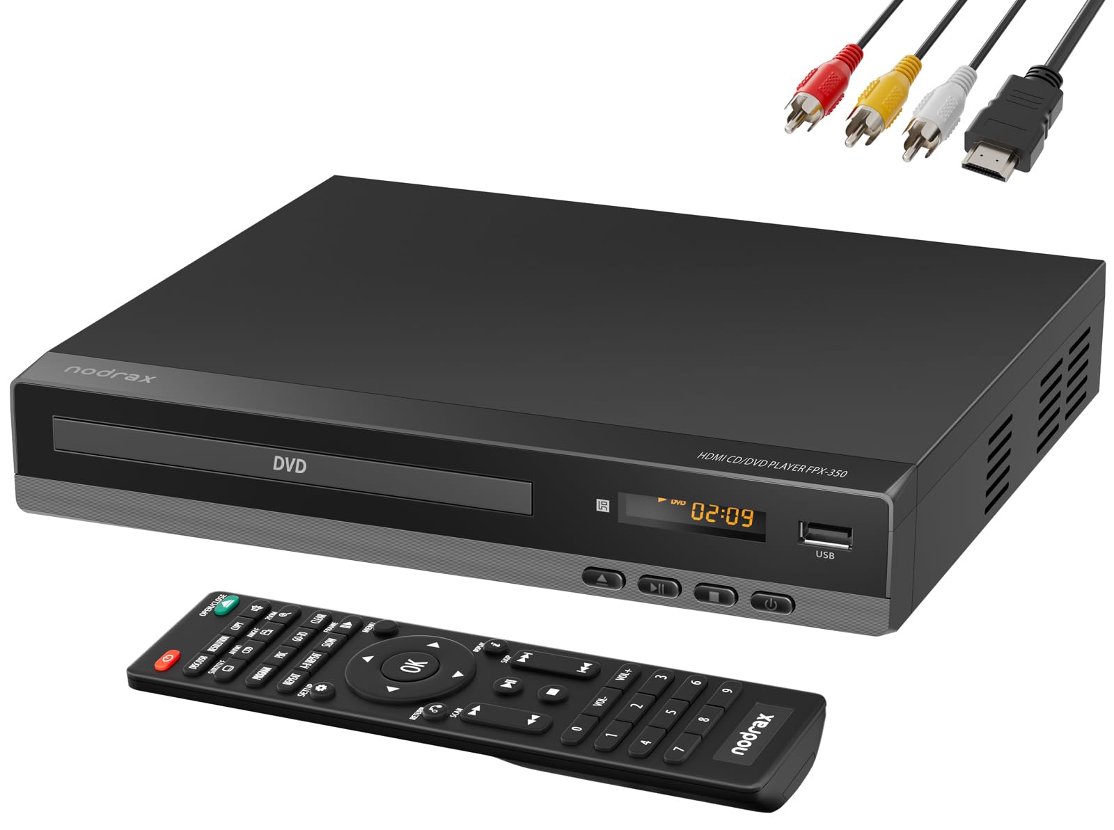 FlexaPlay Region-Free DVD Player for TV with HDMI & 1080P Upscaling | CD/DVD/USB