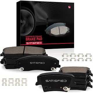 SATISFIED Ceramic Front Rear Brake Pads D1056 D1057 Fit For Charger 06-23 | Fit For Chrysler 300 2005-2023, Fit For Dodge Charger 2006-2023, Fit For Dodge Challenger 2009-2022