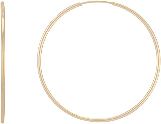HUNTER & TROVE 925 Sterling Silver or 14K Gold Fill (Yellow or Rose) Infinity Endless Hoop Earrings, 27mm - 50mm sizes