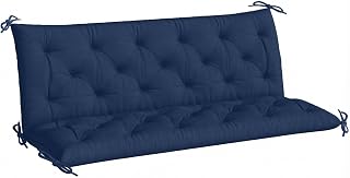 Outsunny 3 Seater Bench Pad Garden Swing Chair Cushion 98x150cm Dark Blue