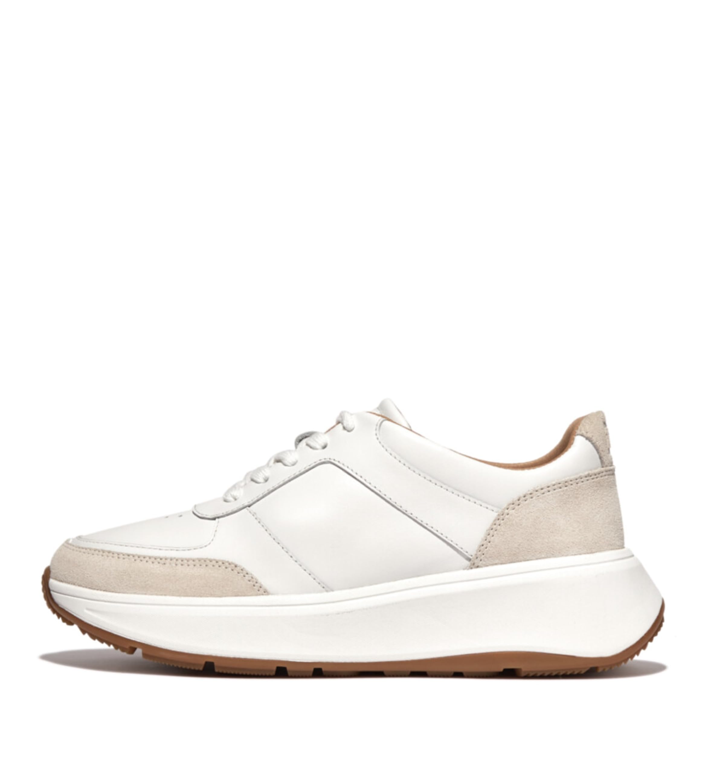 Fitflop F-Mode Leather/Suede Flatform Sneakers, Women's Sneakers