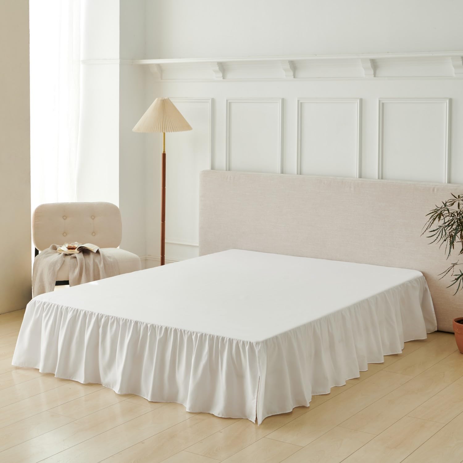 Bed Skirt Queen Size Ruffled Bed Skirt, 14'' Queen Dust Ruffle Bed Skirts | With