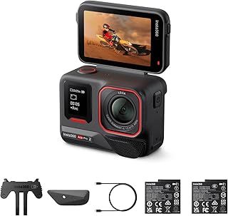Insta360 Ace Pro 2 Dual Battery Bundle No SD Card-8K Waterproof Action Camera Co-Engineered with Leica, 1/1.3" Sensor, Dual AI Chip, Leading Low Light, Superior Audio, Flip Screen & AI Editing