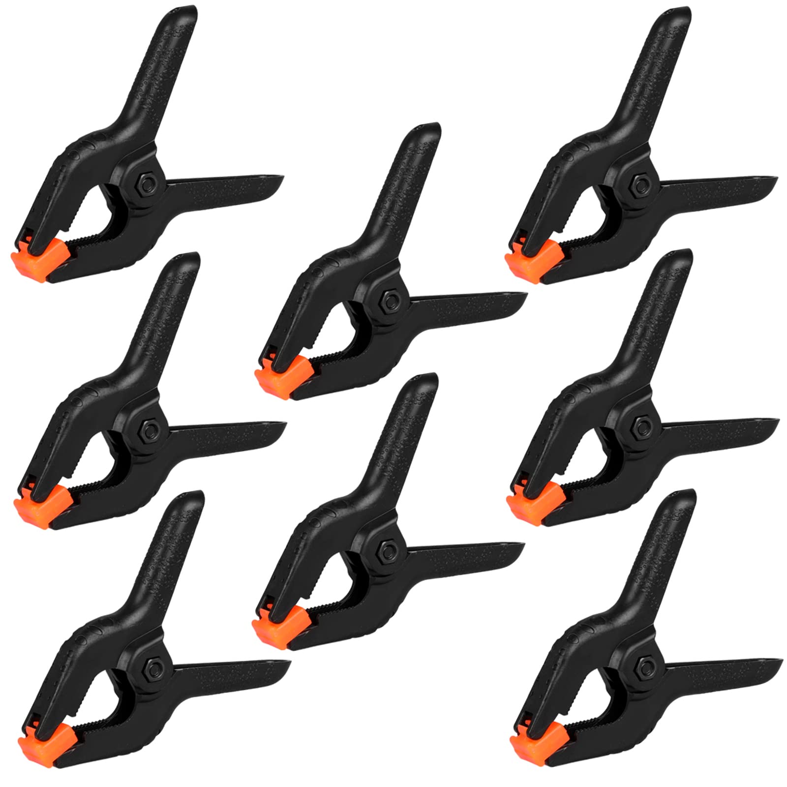 12 Pack Plastic Spring Clamps, 3.5inch Small Heavy Duty Clips for Crafts, Backdr