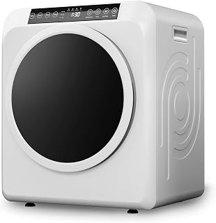 ROVSUN 3.5 Cu.Ft Portable Clothes Dryer, 13.2lb Laundry Dryer, White | Front Load, LCD Touch Screen, Stainless Steel Tub, Electric Dryer for Apartment, Home, Dorm, 120V 1300W