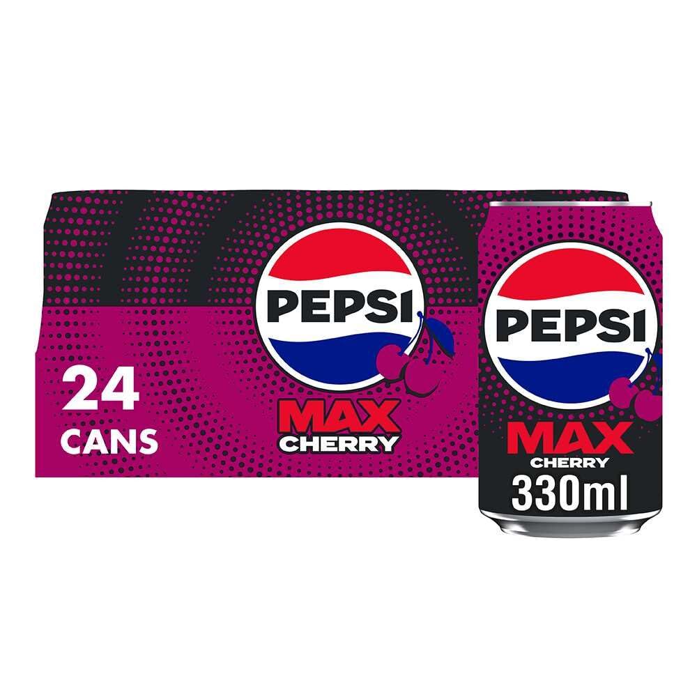 Pepsi Max Cherry Cola | 330ml Can | 24 Pack