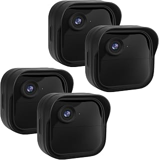 4 Pack Weatherproof Silicone Case Cover for All-New Blink Outdoor 4 (4th Gen)/2K+, Full Camera Protection, for Blink Outdoor 4 Security Camera Accessories (Black)