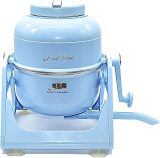 WonderWash Portable Washing Machine for Apartment & Tiny Spaces - Manual Hand Clothes Washer with Retro Design - Clean Laundry Anywhere with Our Countertop, Non-Electric, Small Washer - Blue