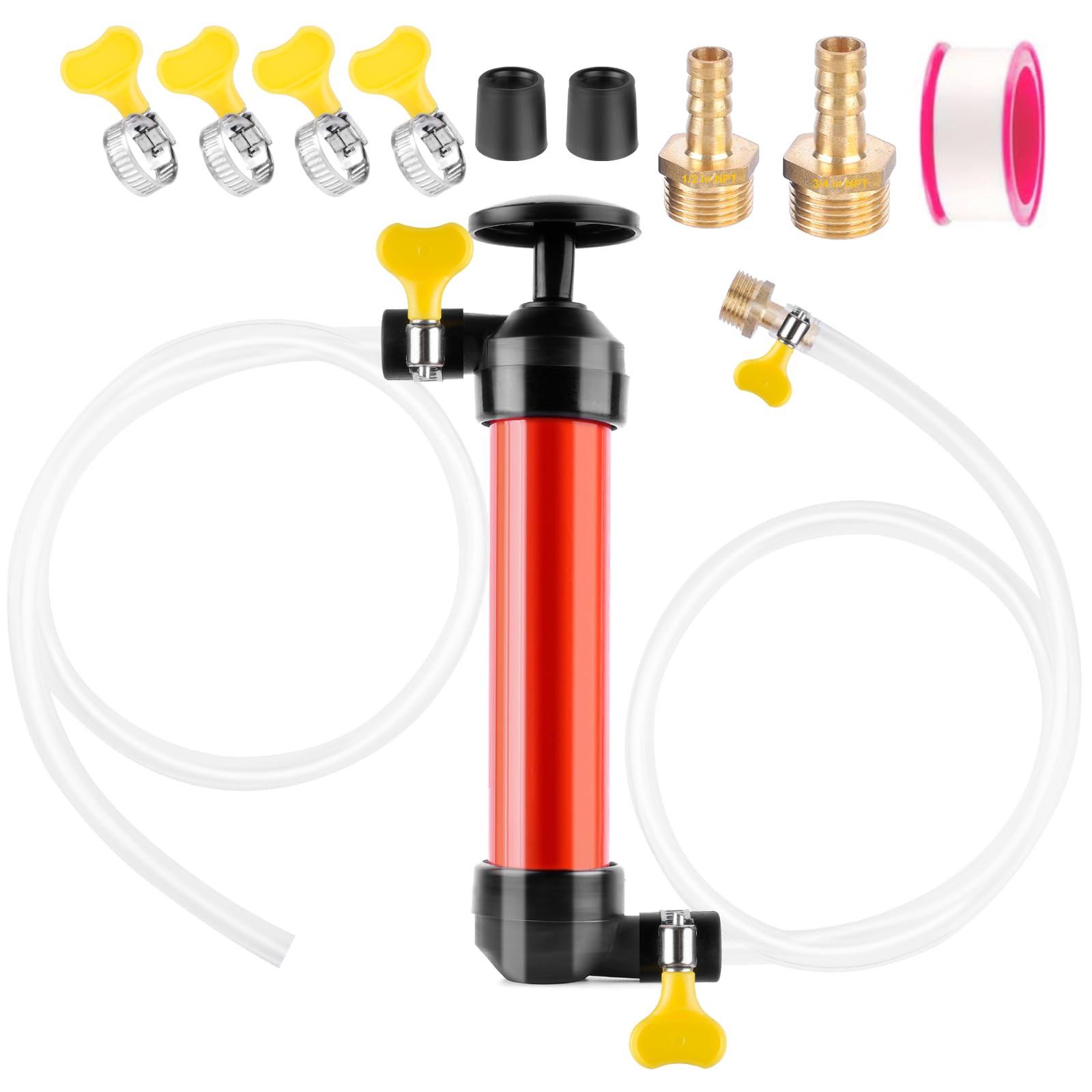 RV Antifreeze Siphon Hand Pump Kit for Winterizing | Water Liquid Gas Oil Fuel T