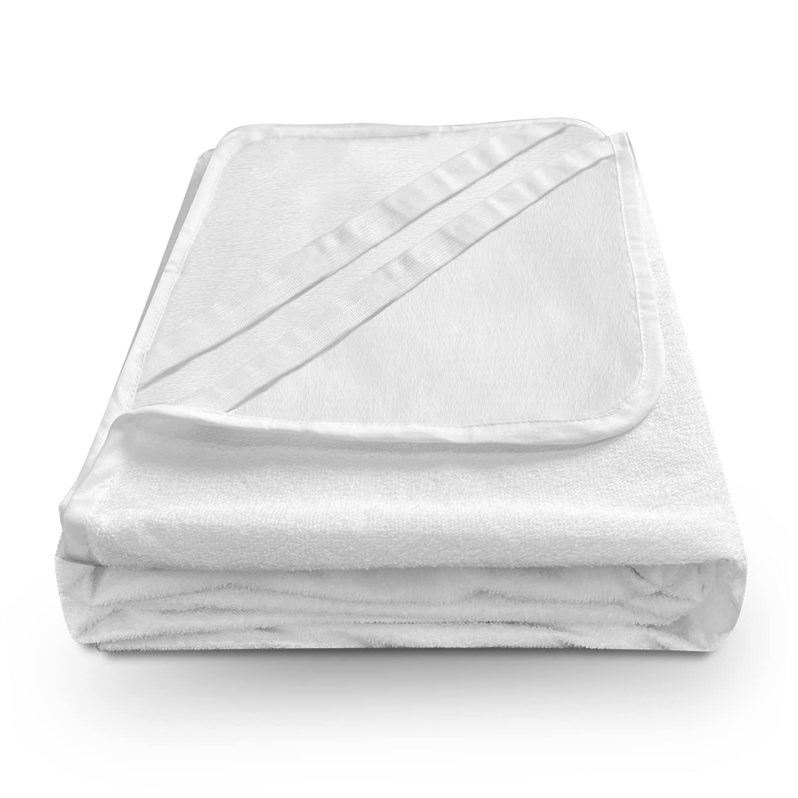 Set of 2 Bedecor Double Waterproof French Mattress Protector 140 x 200 cm with 4
