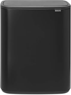 Brabantia Bo Touch Bin, Matt Black, 2 x 30L Inner Buckets