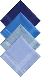 Men's Handkerchief Cotton Handkerchiefs for Men 16" L Men Pocket Chief Square Handkerchief Men