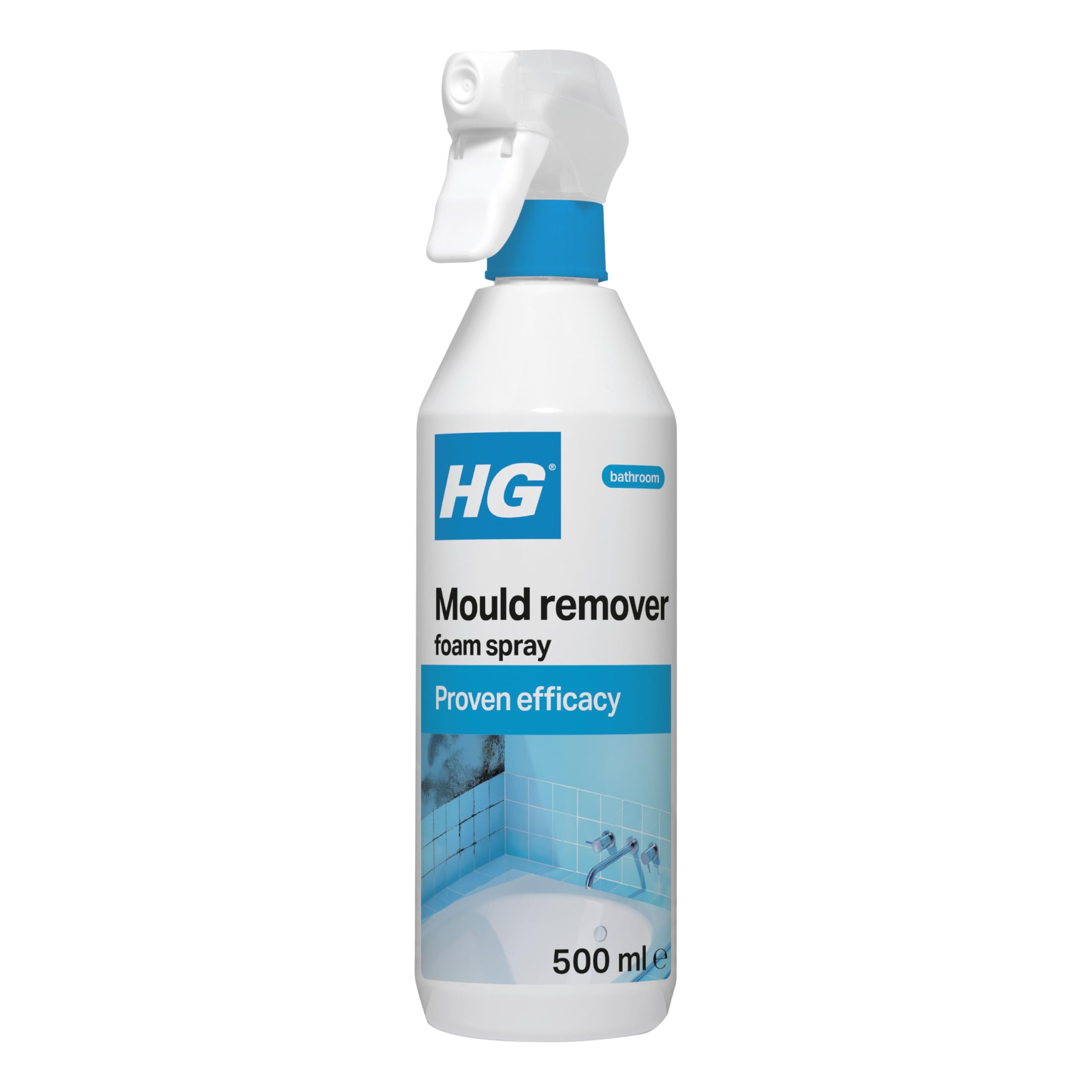 HG Mould Remover Foam Spray, Black Mould & Mildew Cleaner, Removes Stains – 500m