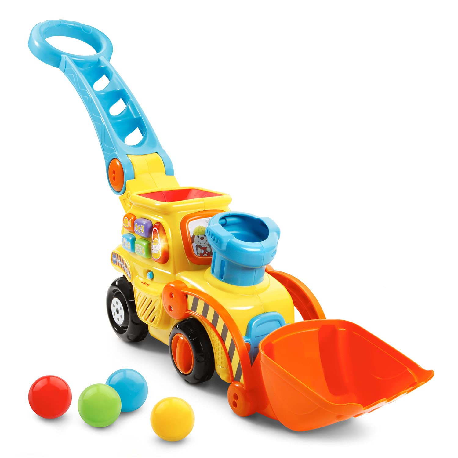 VTech Pop-a-Balls Push and Pop Bulldozer, Yellow