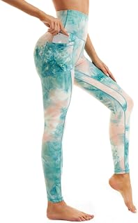 Devirld Womens Leggings with Pockets Tummy Control, High Waisted Yoga Pants Gym Workout Legging for Women