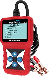 Veepeak 12V Car Battery Tester, Automotive 100-2000 CCA Digital Battery Load Tester Alternator Analyzer Vehicle Charging & Cranking System Testing Tool for Cars, Motorcycles, Boats, ATVs, RVs