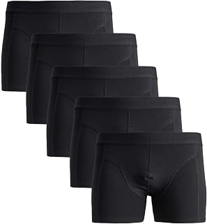 Jack & Jones Men's Boxer Shorts, Set of 5, White, Black, Blue and Grey, 95% Cotton, Sizes S, M, L, XL, XXL 12213221
