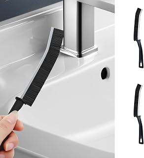 Crevice Cleaning Brush Narrow Gap Brush with Alloy Bristles for Home Use Cleaning Brush for Tight Spaces and Corners (2 Pieces)