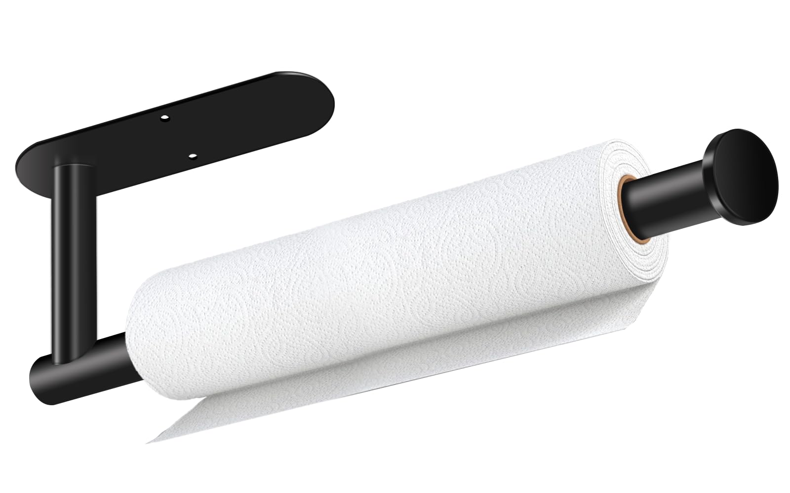 Black Paper Towel Holder, Self Adhesive Paper Towel Holder Under Cabinet | Stain