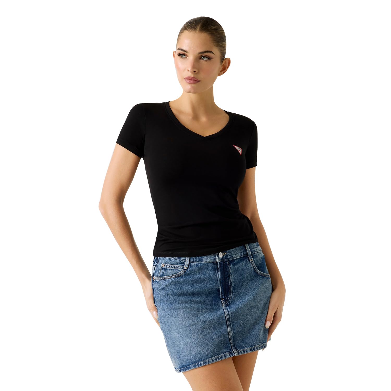 Guess W2yi45j1314 SS VN Mini Triangle Women's Tee (Pack of 1)