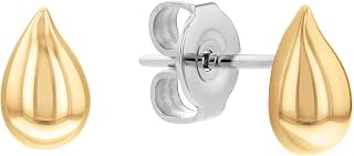 Calvin Klein Pendientes de Botón para Mujer Colección SCULPTURED DROPS en Acero Inoxidable - Disponible en Oro u Oro Rosa
