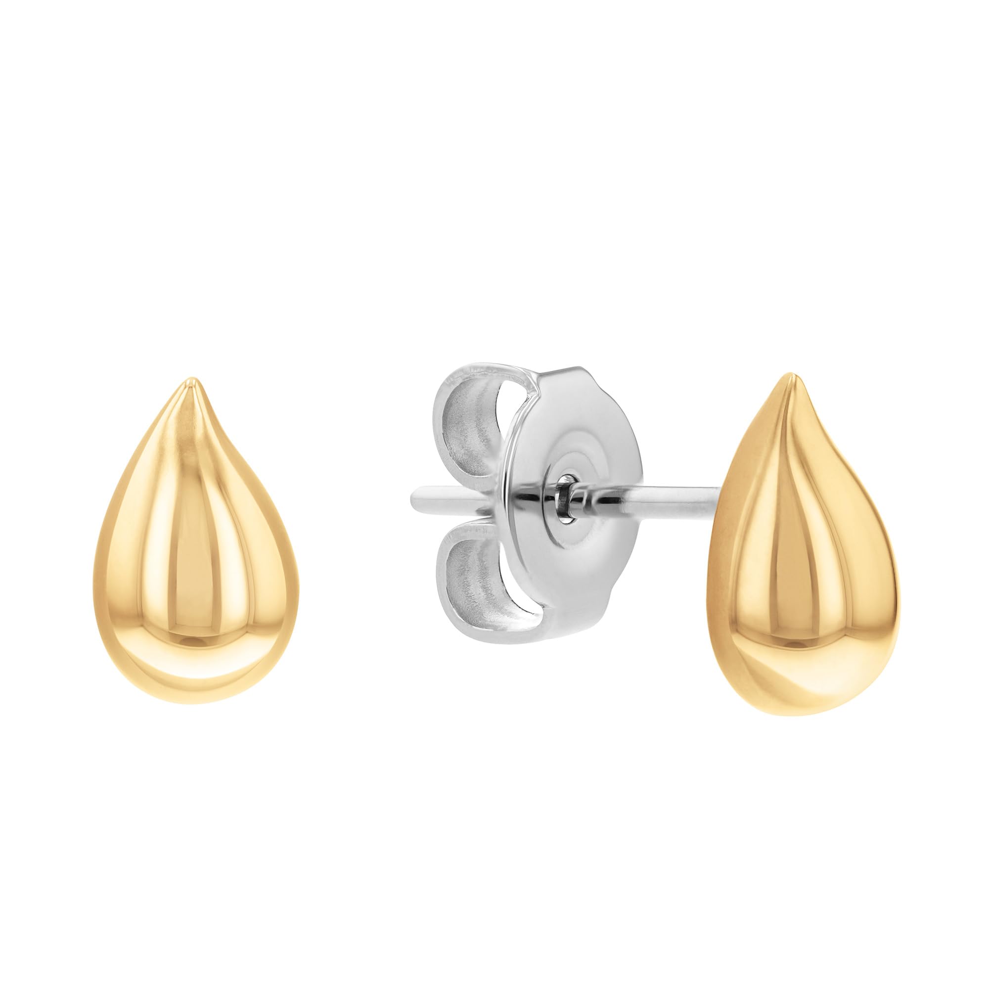 Calvin Klein Pendientes de Botón para Mujer Colección SCULPTURED DROPS en Acero 