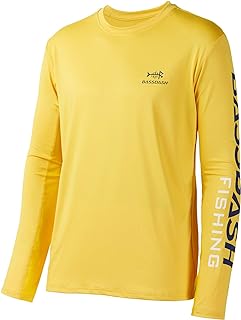 Bassdash Fishing T-Shirt Fishing Long Sleeve Water UPF 50+ Shirt Rash Guard Fishing Clothing UV Sun Protection