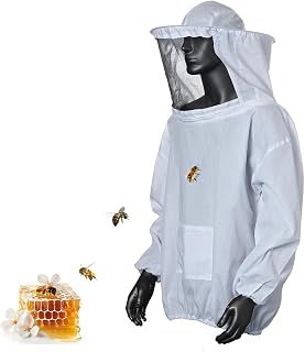 Bee Suit, Bee Keeper Suit for Men Sting Proof Professional Beekeeping Protective Jacket Bee Suits for Men Women Bee Outfit for Backyard and Bee Beekeeper Equipment