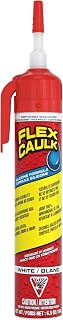 Flex Caulk, Silicone, Waterproof & Weatherproof Sealant, Strong, Indoor, Outdoor, Bath, Kitchen, Shower, Sink, Window, Baseboards, Door, RV, Roof, Wood, Glass, Tile, Marine, White, 6.5 oz, 1-Pack