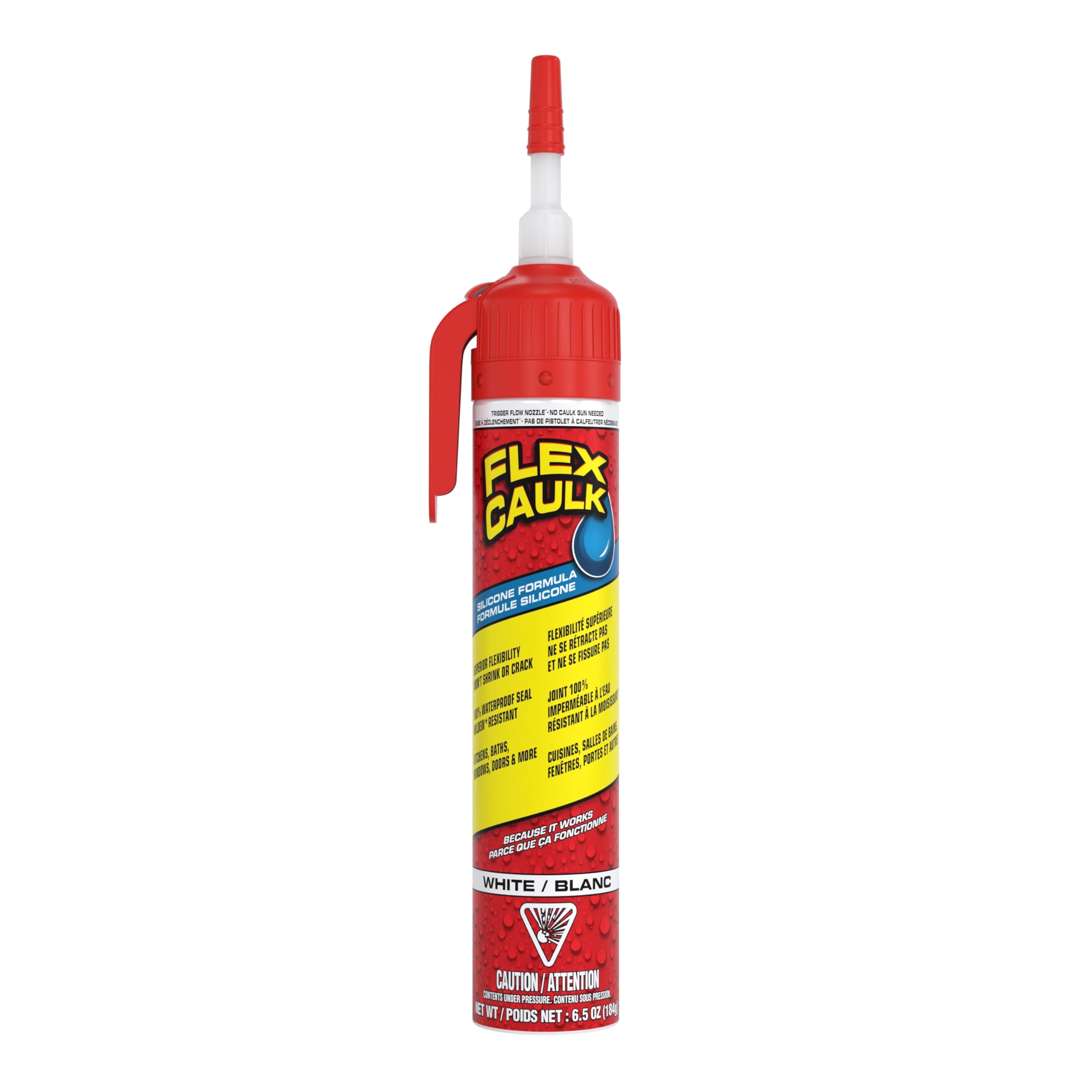Flex Caulk, Silicone, Waterproof & Weatherproof Sealant, Strong, Indoor, Outdoor