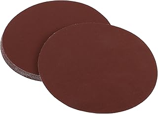 10 Pcs 6inch 320 Grit Universal Sanding Discs - Round Hook and Loop Sandpaper - White Paper Red