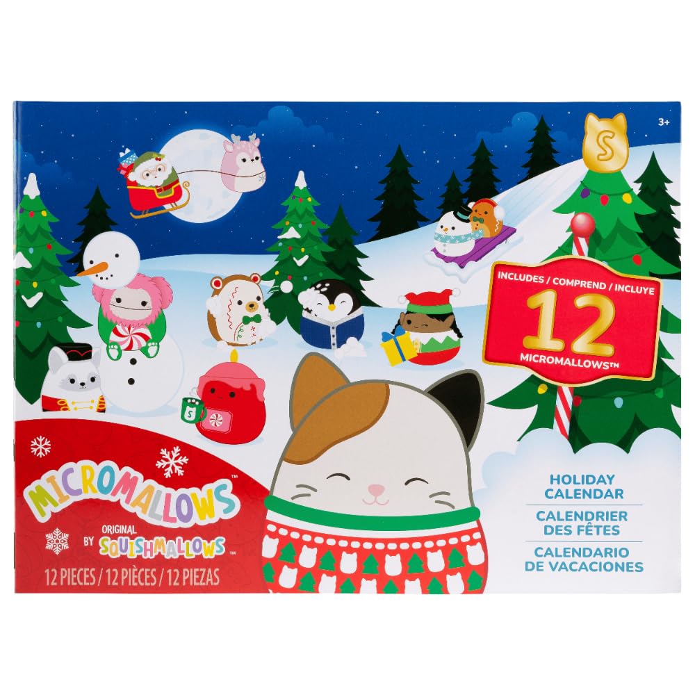 Squishmallows Micromallows 12 Day Advent Calendar 2025, Includuding Cam The Cat 