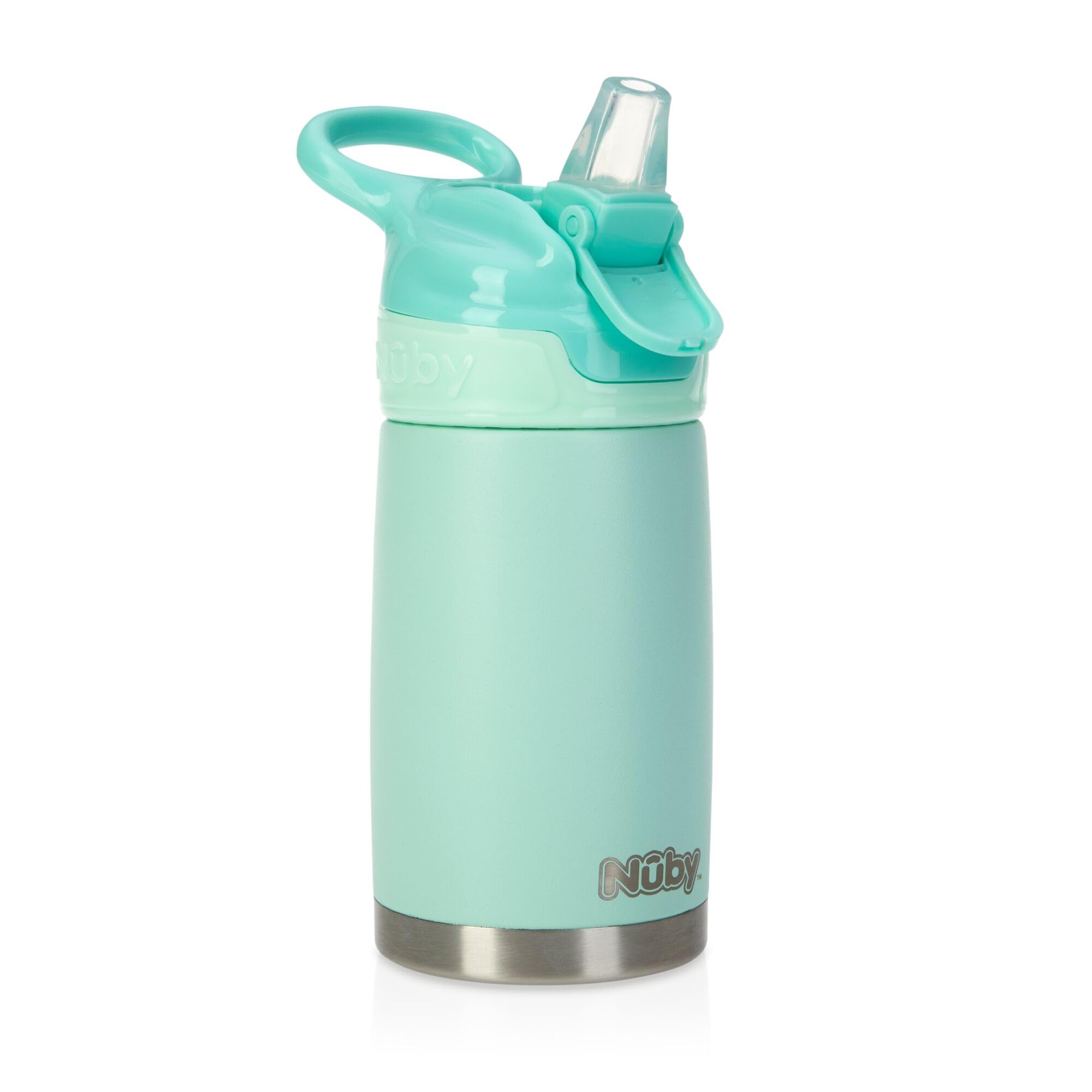 Nuby Flip-It Insulated Stainless Steel Water Bottle, 300 ml, Ages 18 Months
